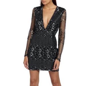 Missguided Mesh & Lace Minidress